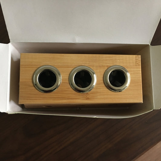 3-hole Moxa boxes-bamboo
